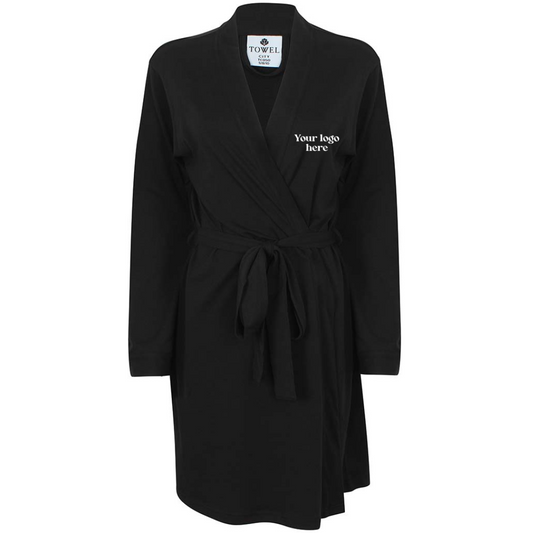 Towel City Ladies Embroidered Cotton Wrap Robe