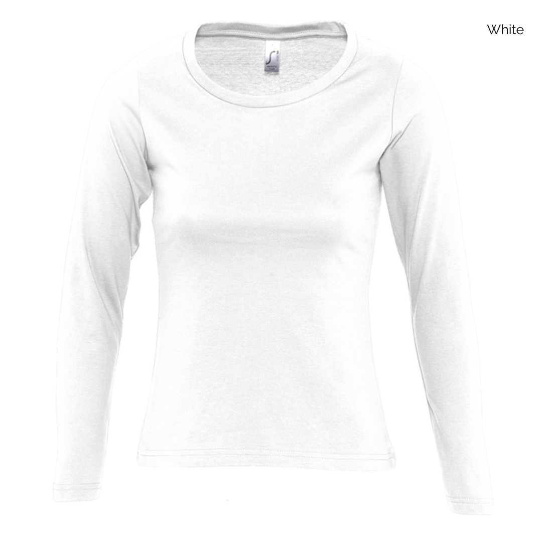 SOL'S Ladies Majestic Long Sleeve Embroidered T-Shirt