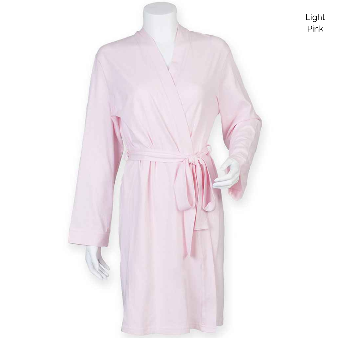 Towel City Ladies Embroidered Cotton Wrap Robe