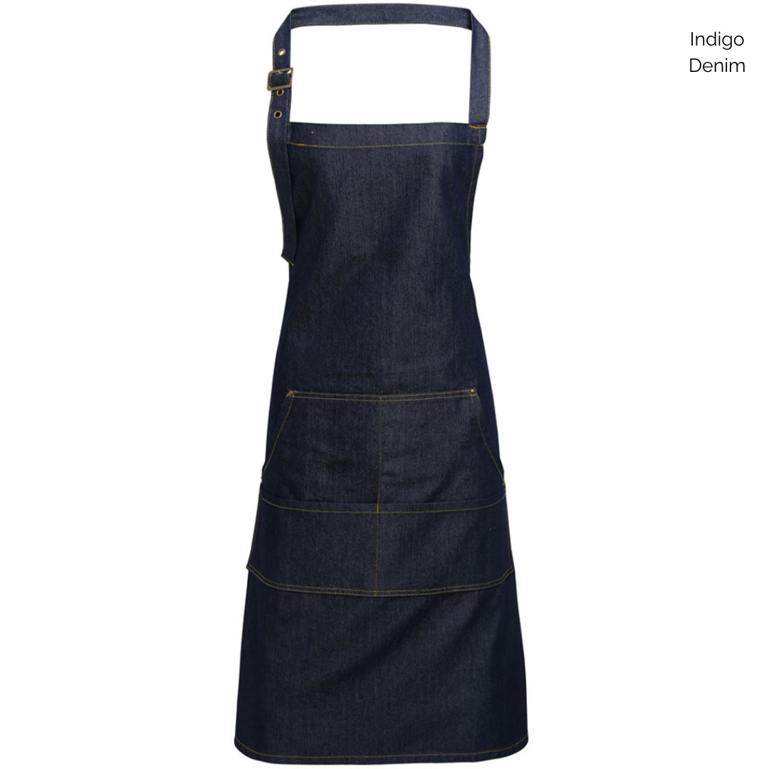 Premier Denim Embroidered Bib Apron