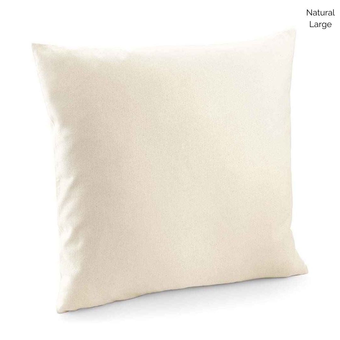 Westford Mill Fairtrade Cotton Embroidered Canvas Cushion