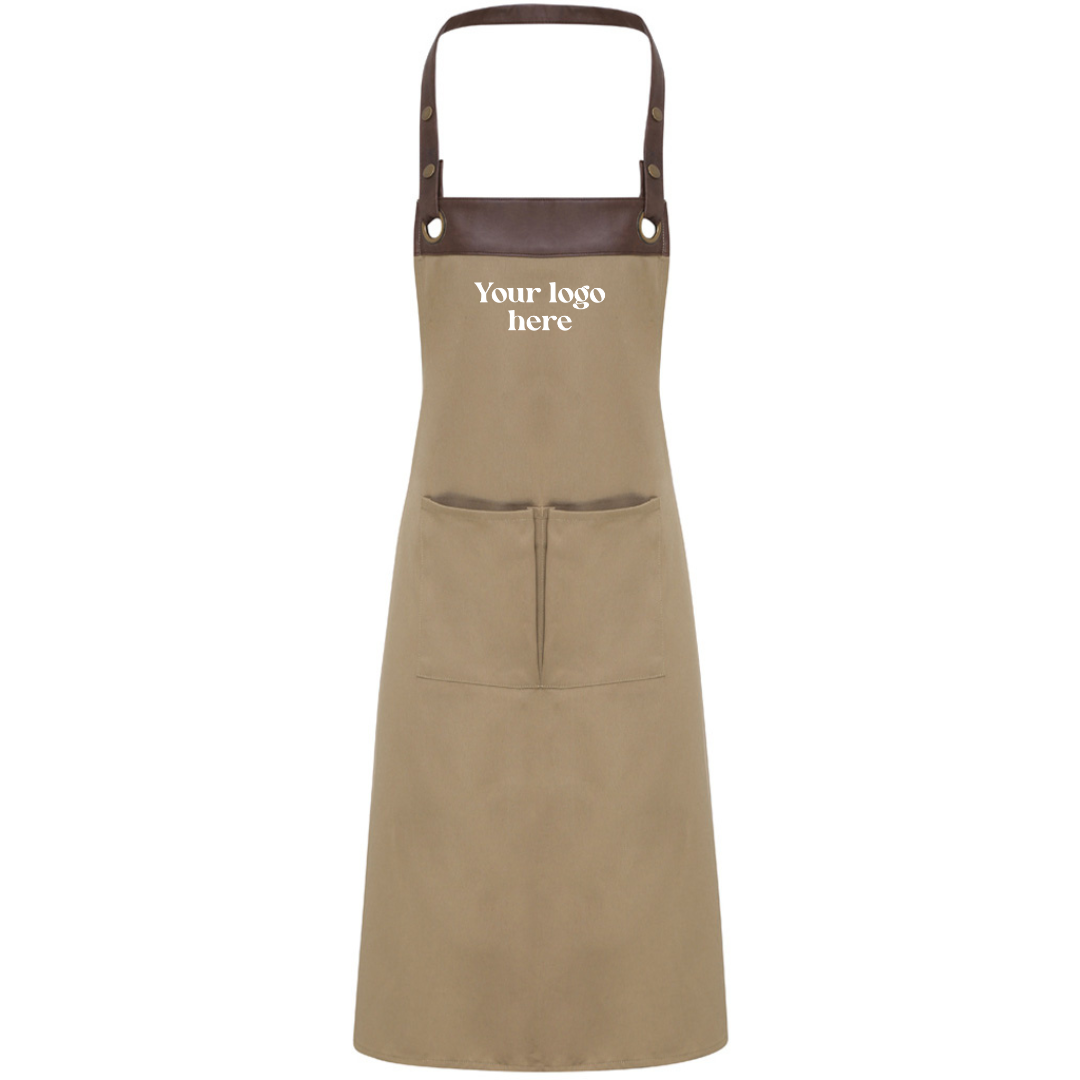 Premier Espresso Embroidered Bib Apron