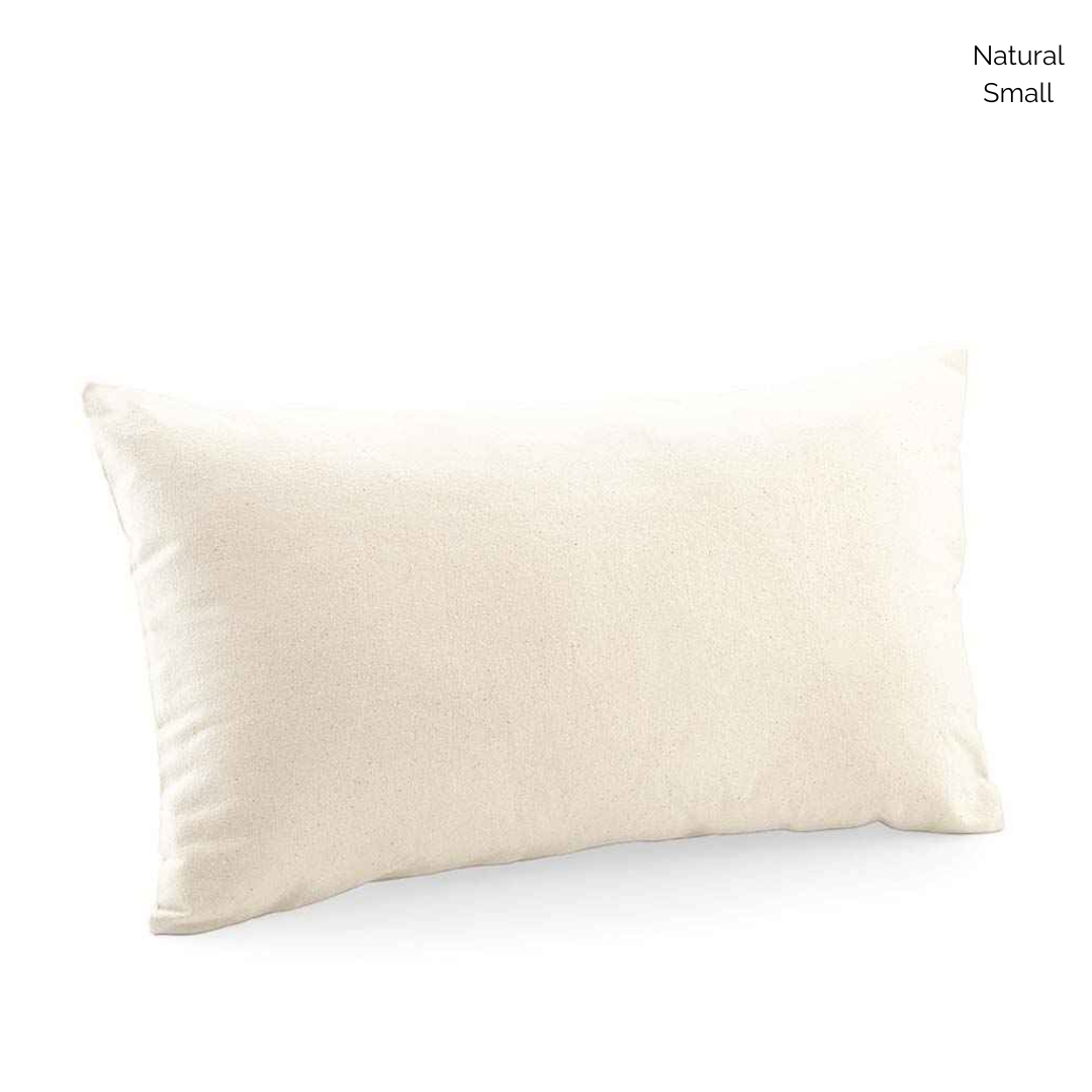 Westford Mill Fairtrade Cotton Embroidered Canvas Cushion