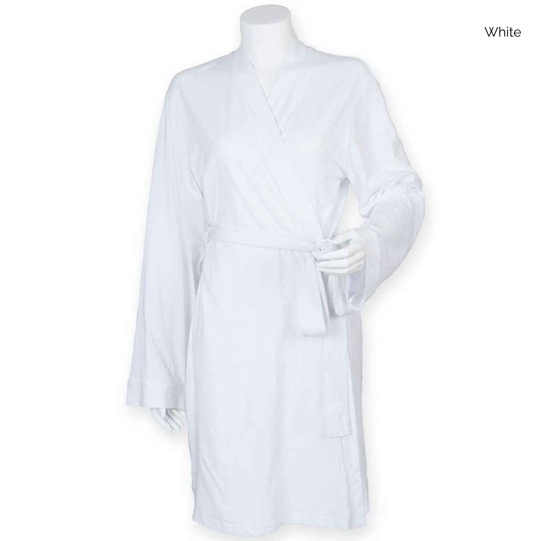 Towel City Ladies Embroidered Cotton Wrap Robe