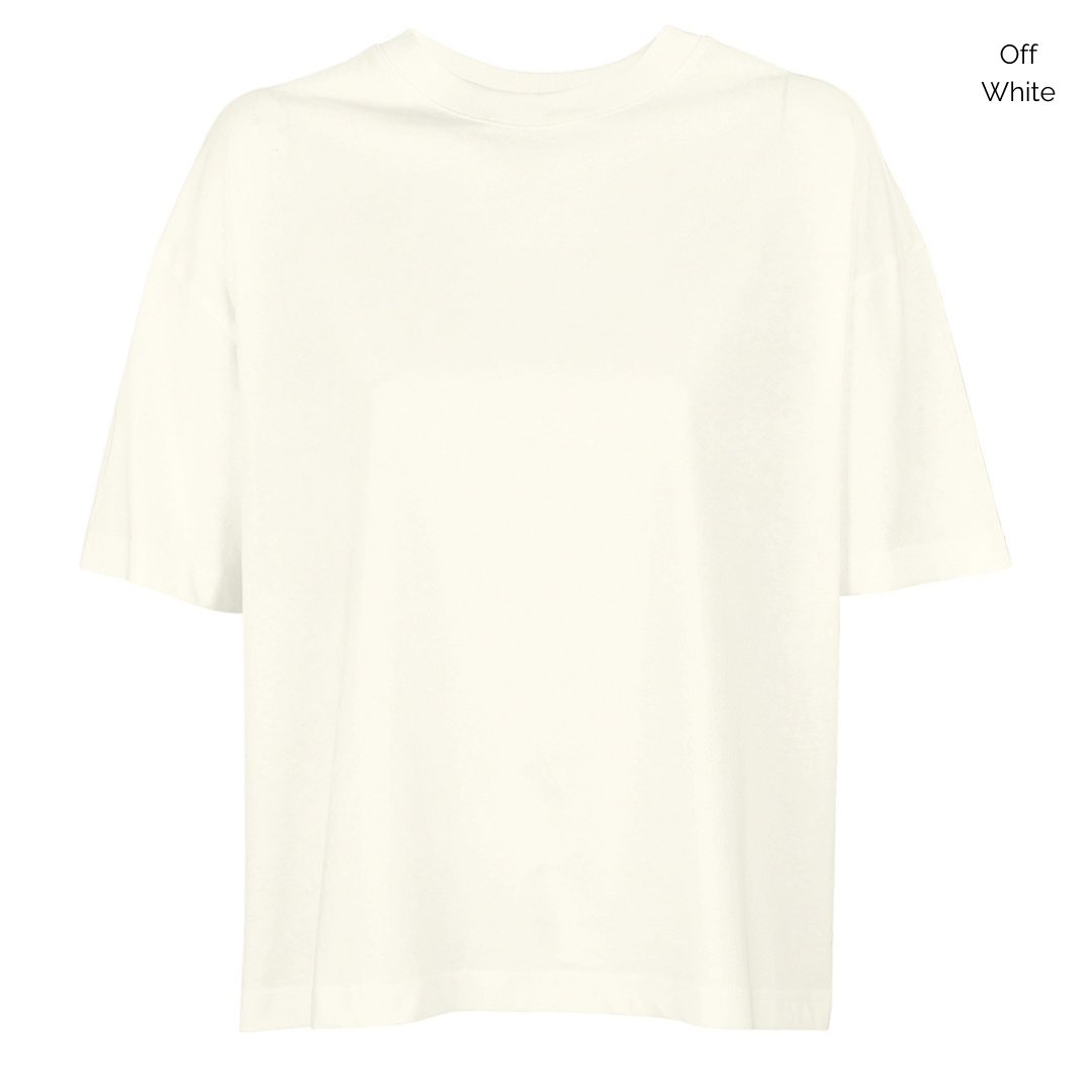 SOL'S Ladies Boxy Oversized Organic Embroidered T-Shirt