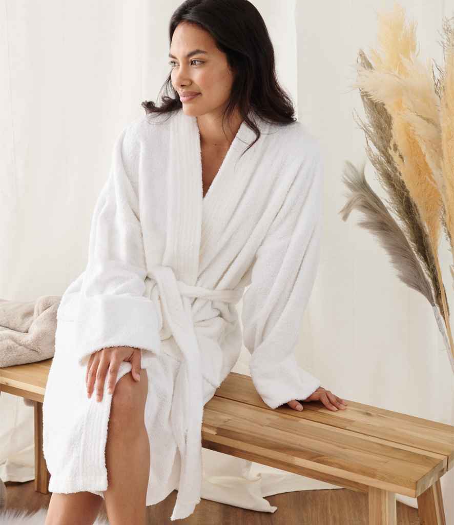 Towel City Kimono Embroidered Towelling Robe