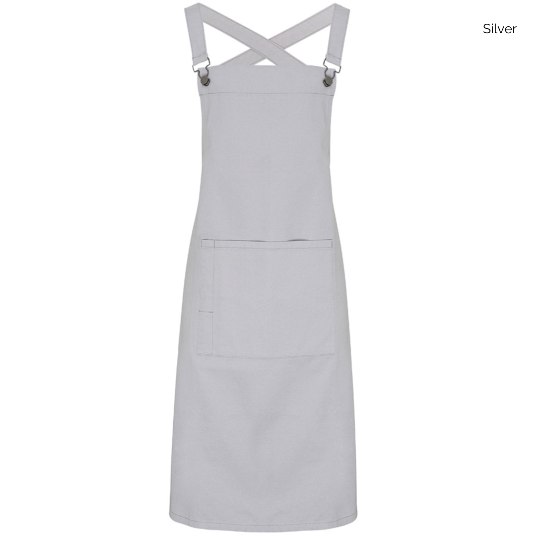 Premier Cross Back Embroidered Bib Apron