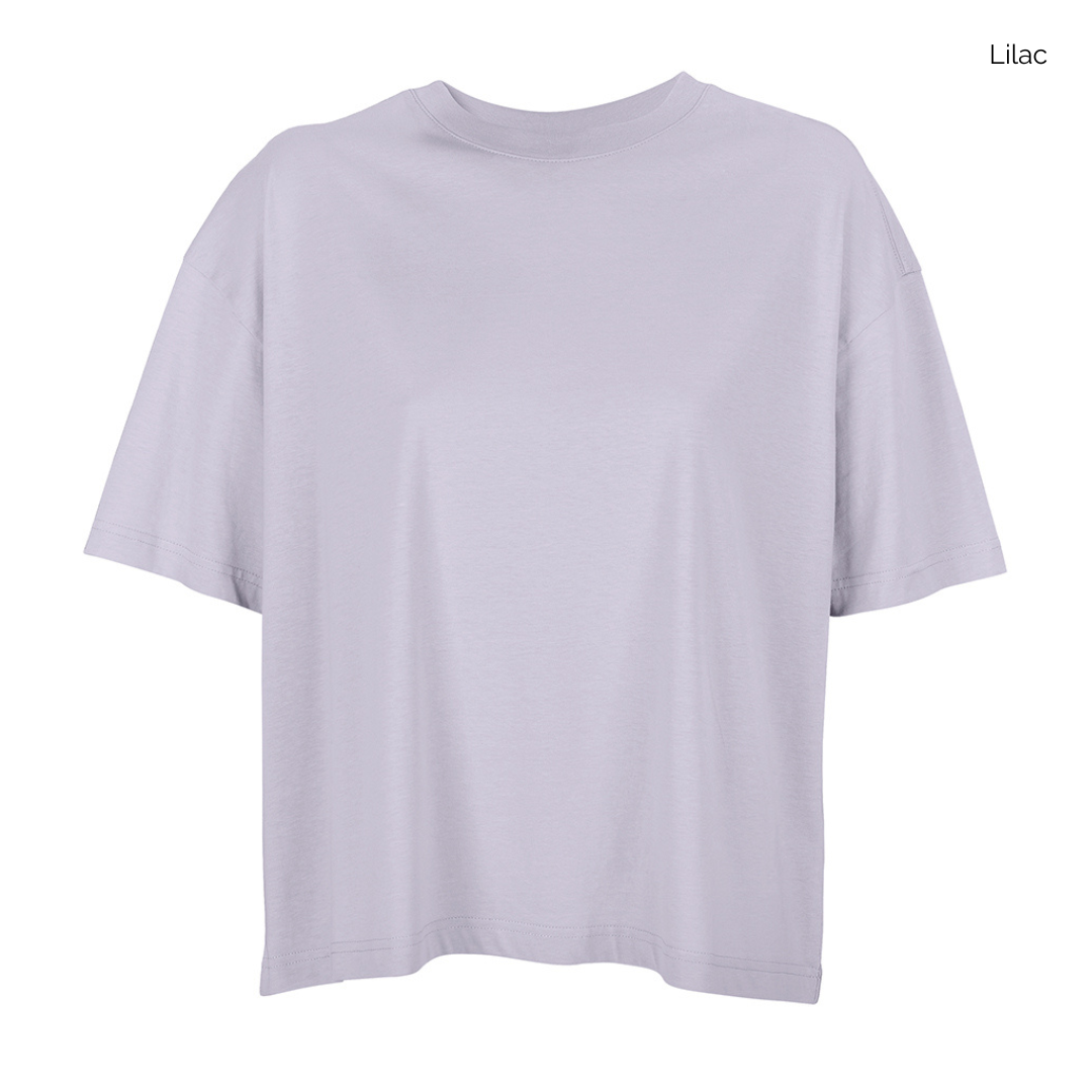 SOL'S Ladies Boxy Oversized Organic Embroidered T-Shirt