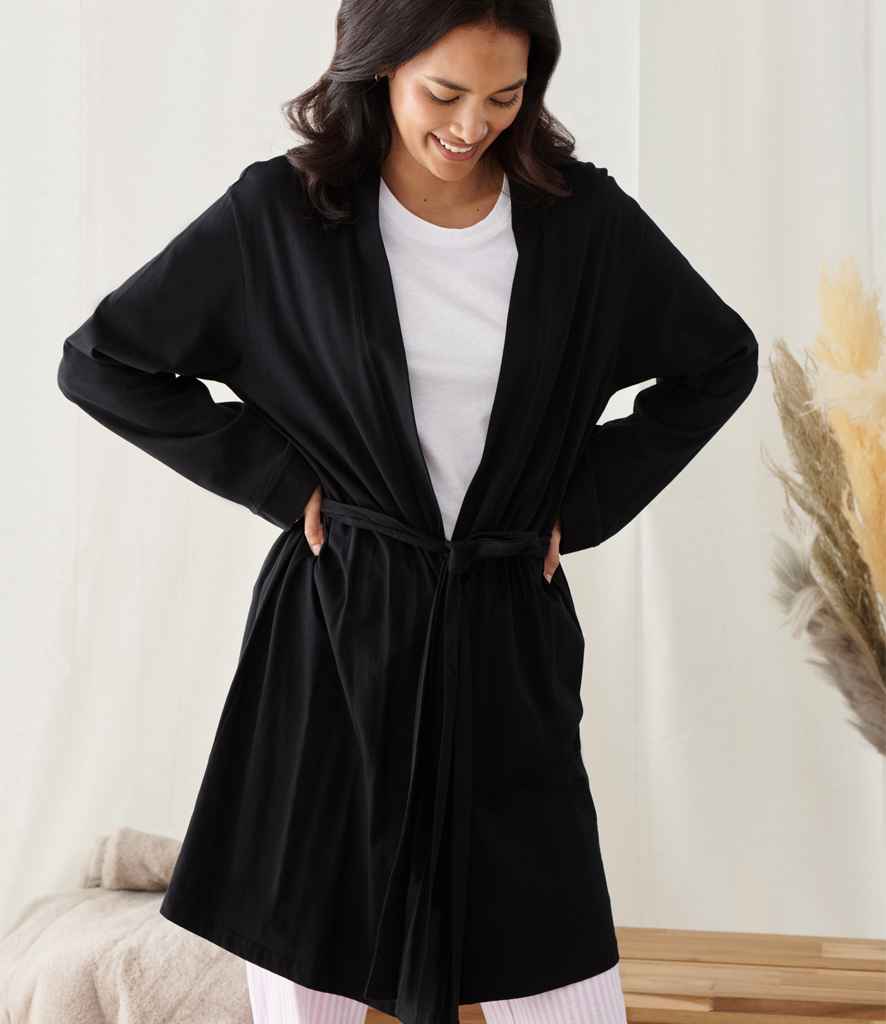 Towel City Ladies Embroidered Cotton Wrap Robe