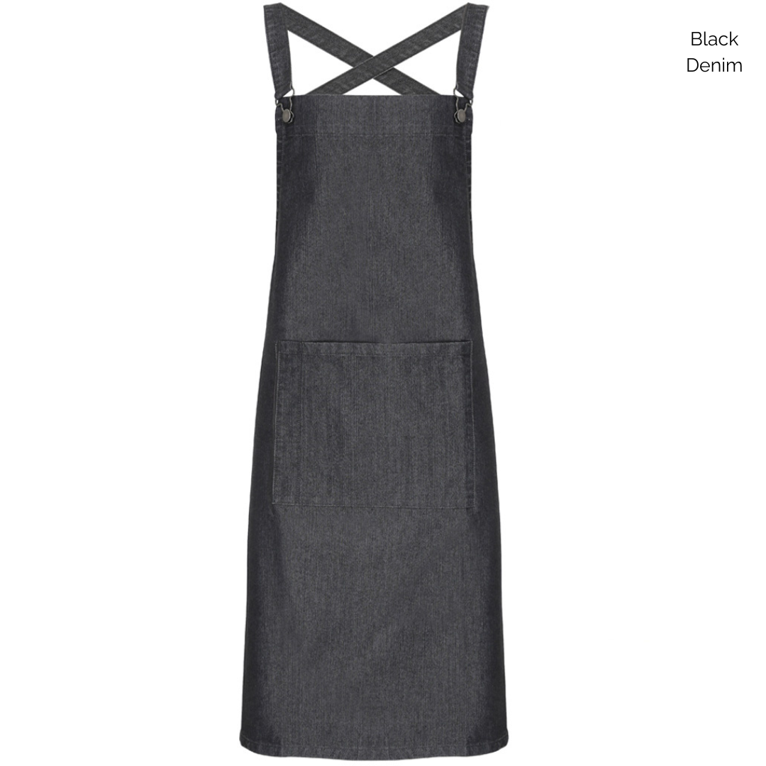 Premier Cross Back Embroidered Bib Apron