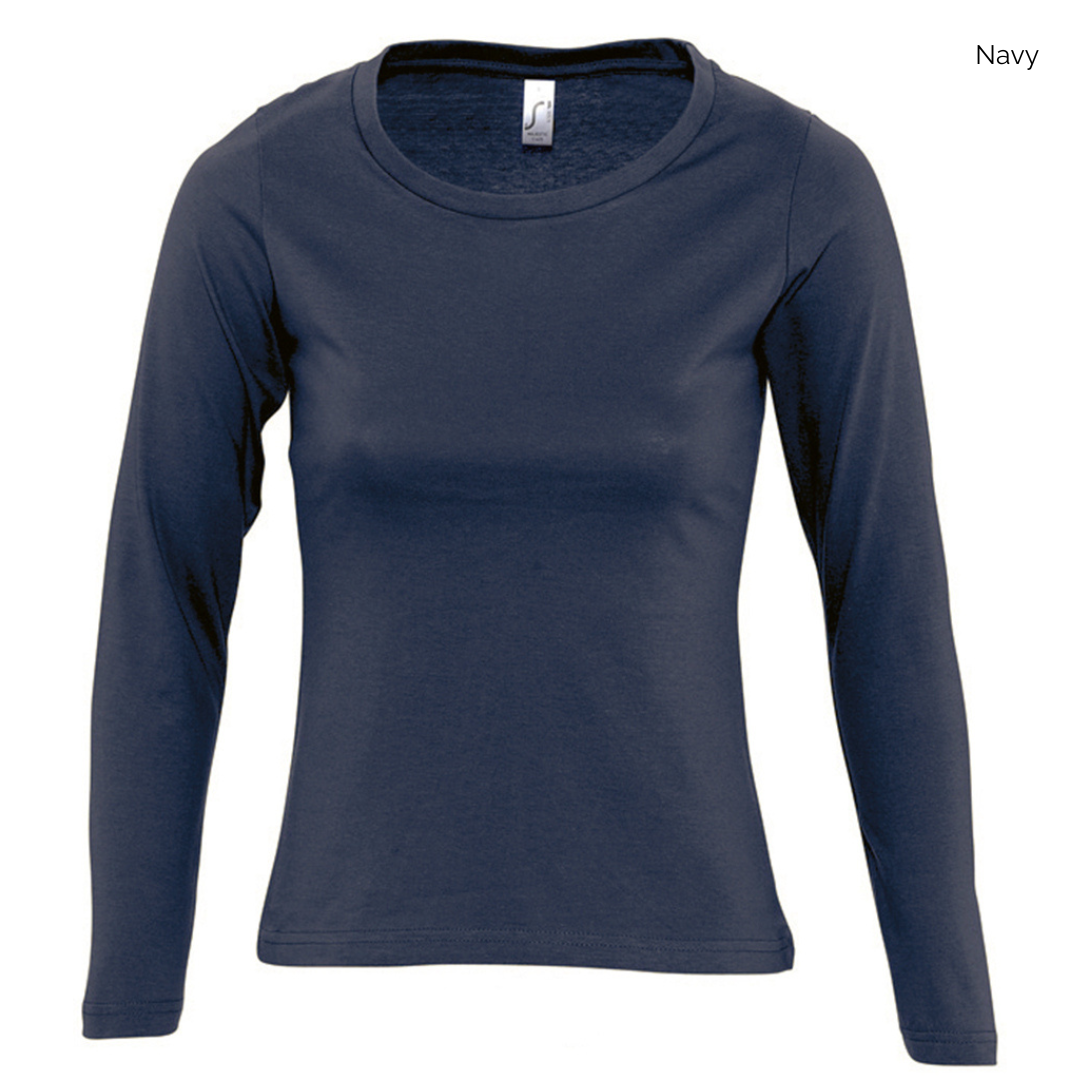 SOL'S Ladies Majestic Long Sleeve Embroidered T-Shirt