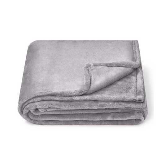 Brand Lab Large Plush Embroidered Fleece Blanket