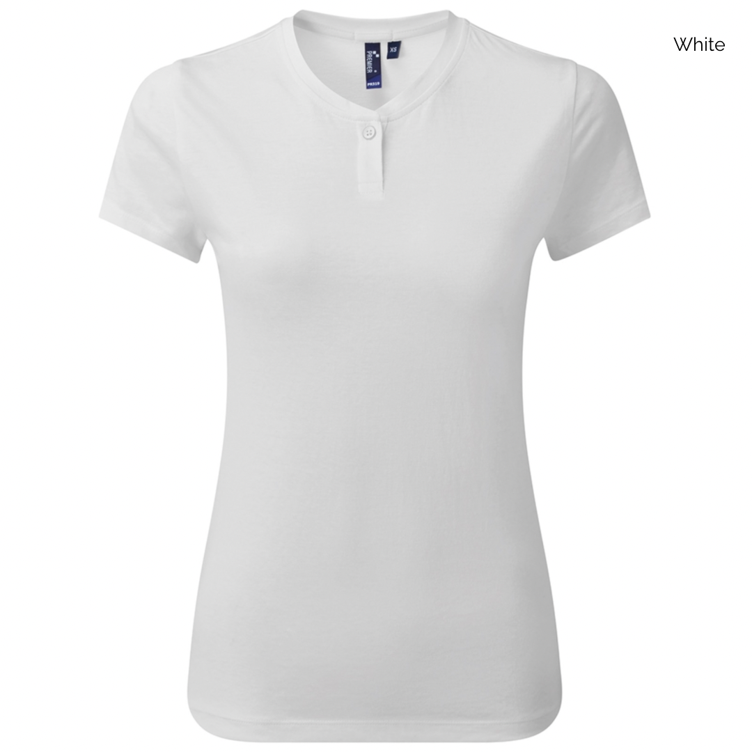 Premier Ladies Cotton Rich Comis Embroidered T-Shirt