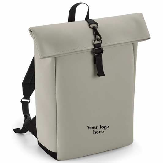 BagBase Matte PU Roll-Top Backpack