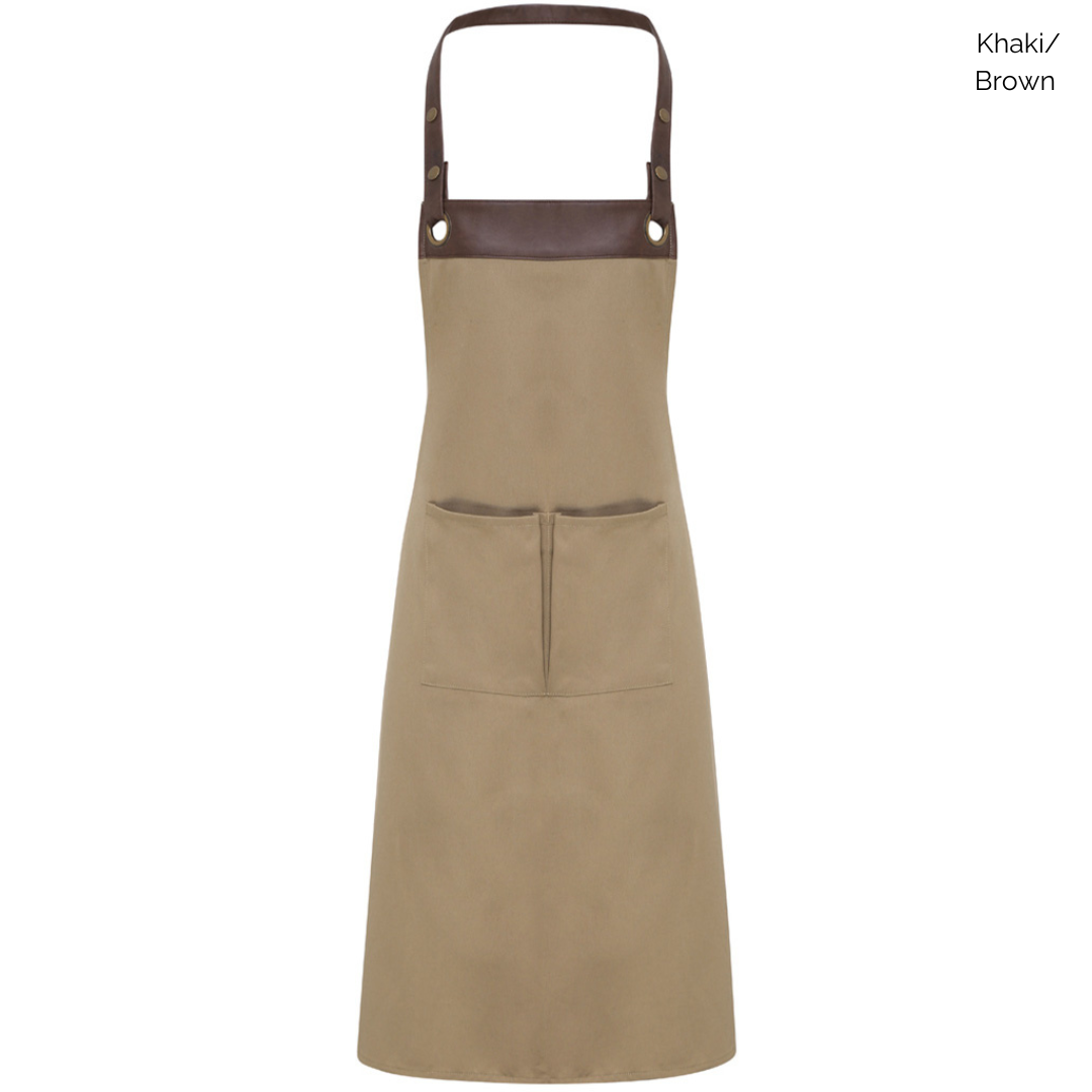 Premier Espresso Embroidered Bib Apron